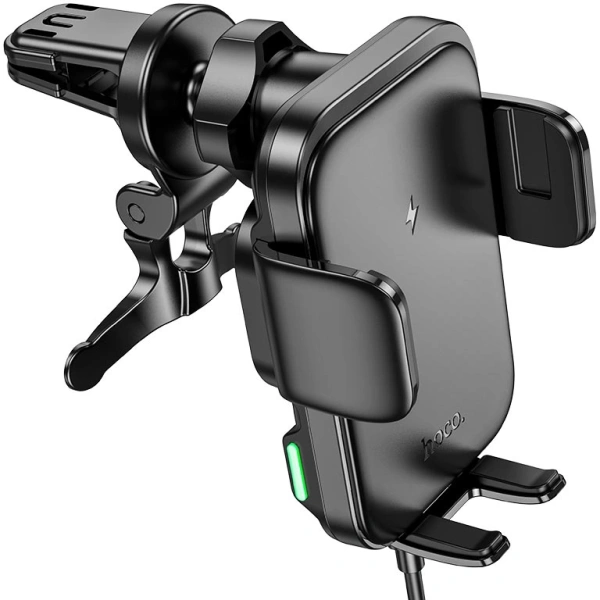 Держатель Hoco HW10 беспров.з/у. черный для для смартфонов 4.5-7" (JENNY THREE-AXIS FAST CHAR)