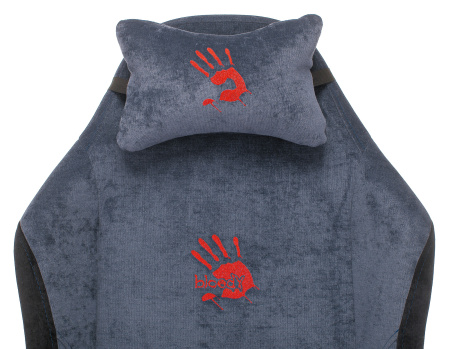 Кресло игровое A4Tech Bloody GC-470 синий с подголов. крестов. металл