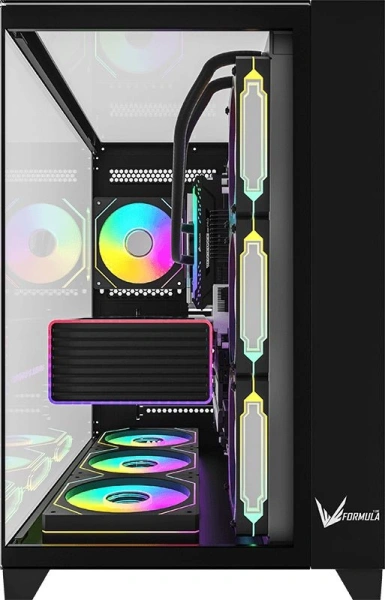 Корпус Formula Crystal Z9 черный без БП ATX 2xUSB3.0 1xUSB3.1 audio bott PSU