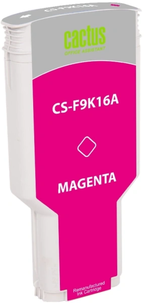 Картридж струйный Cactus CS-F9K16A 728XXL пурпурный (300мл) для HP DesignJet T730, T830