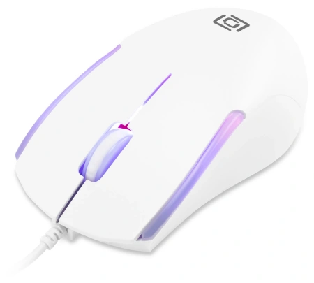 Мышь Оклик 245M белый оптическая (1000dpi) USB (3but)