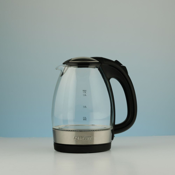 Чайник электрический Scarlett SC-EK27G91 1.7л. черный (корпус: стекло)