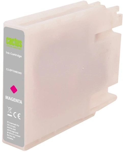 Картридж струйный Cactus CS-EPT04B340 T04B3 пурпурный (54мл) для Epson WorkForce Pro WF-C8190, WF-C8690