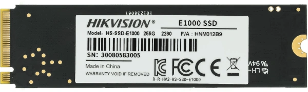Накопитель SSD Hikvision PCI-E 3.0 x4 256Gb HS-SSD-E1000/256G HS-SSD-E1000/256G Hiksemi M.2 2280