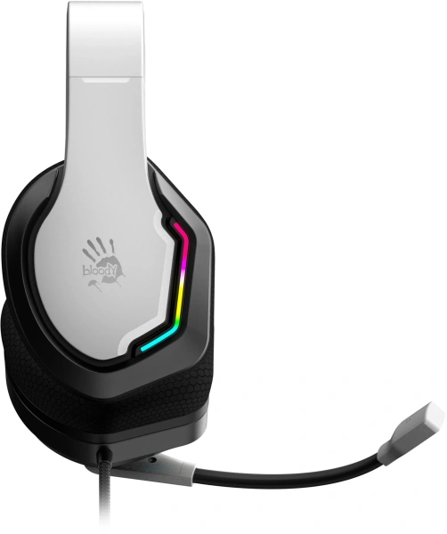 Наушники с микрофоном A4Tech Bloody G260p белый/черный 2м мониторные USB (G260P)