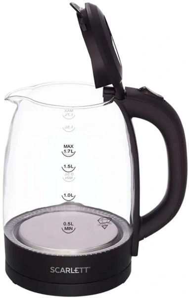 Чайник Scarlett SC-EK27G11 1.7л. 2200Вт черный (стекло)