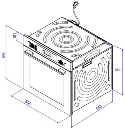 Духовой шкаф Электрический Weissgauff EOV 29 PDWS белый