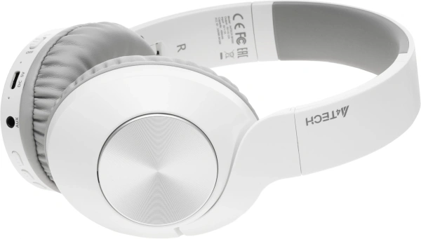 Наушники мониторные A4Tech 2Drumtek BH300 1м белый/серый беспроводные bluetooth оголовье (BH300 GRAYISH WHITE)