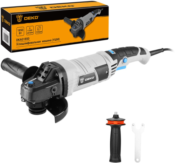 Углошлифовальная машина Deko DKAG1850 1850Вт 11000об/мин рез.шпин.:M14 d=125мм