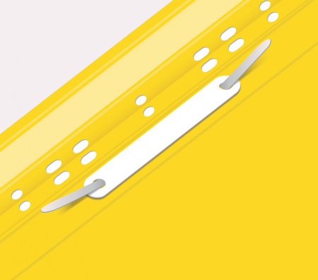 Папка-скоросшиватель Бюрократ PS-P20YEL A4 прозрач.верх.лист боков.перф. пластик желтый