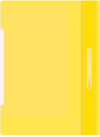 Папка-скоросшиватель Бюрократ Economy -PSE20YEL A4 прозрач.верх.лист пластик желтый