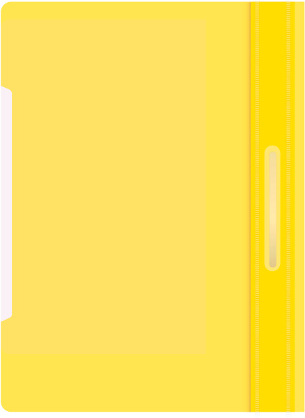 Папка-скоросшиватель Бюрократ Economy -PSE20YEL A4 прозрач.верх.лист пластик желтый