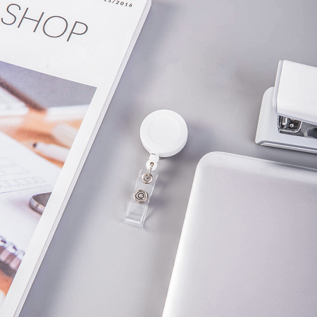 Держатель для бейджа Deli 8309White 80см горизонтально-вертикальный пластик белый (упак.:12шт)