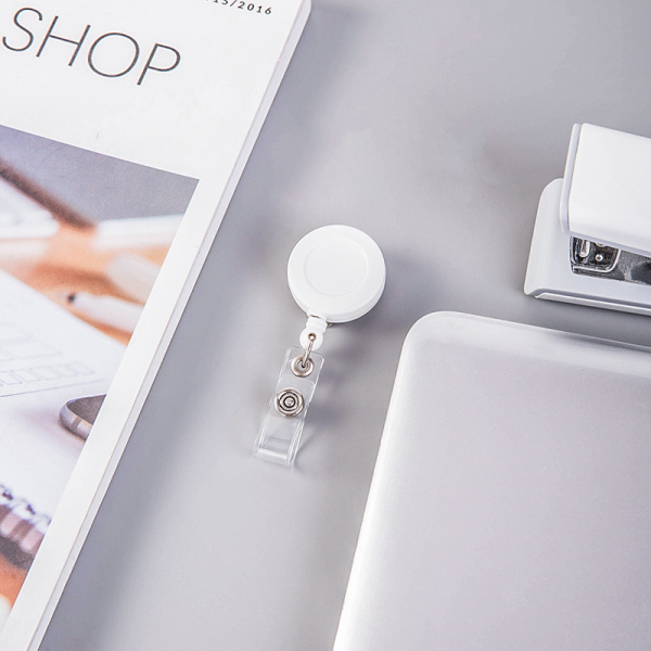 Держатель для бейджа Deli 8309White 80см горизонтально-вертикальный пластик белый (упак.:12шт)