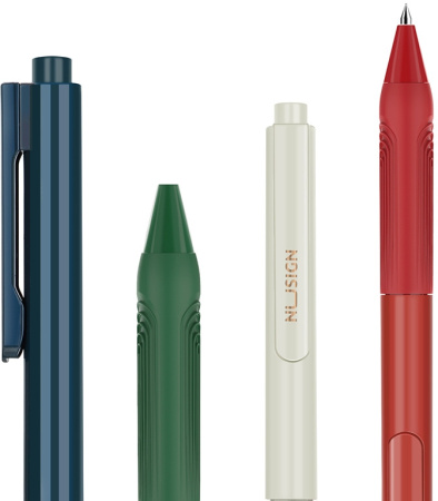 Набор ручек гелев. Deli Nusign (NS646-P) авт. корп.ассорти чернила черн. кор.карт. (12шт) линия 0.5м