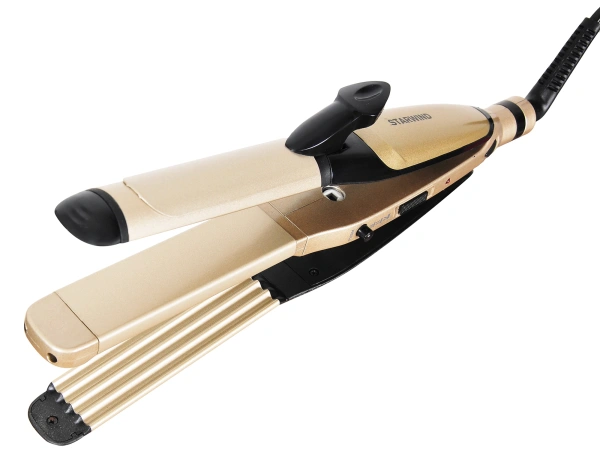 Выпрямитель Starwind SHC 7075 55Вт черный/шампань (макс.темп.:200С)