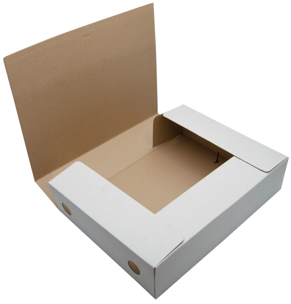 Папка архивная на резинке Silwerhof ПАР-75БЕЛЫЙ микрогофрокартон корешок 75мм 325x250х75мм белый