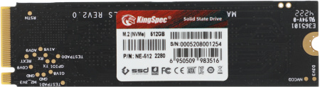 Накопитель SSD Kingspec PCI-E 3.0 x4 512Gb NE-512 M.2 2280