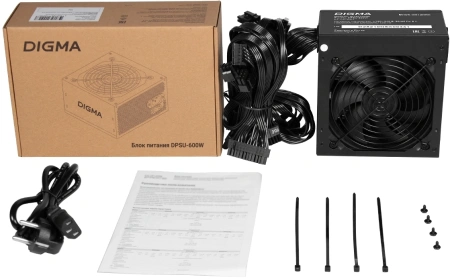 Блок питания Digma ATX 600W DPSU-600W (20+4pin) 120mm fan 4xSATA RTL