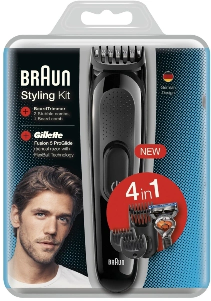 Триммер Braun SK3000 черный (насадок в компл:3шт)