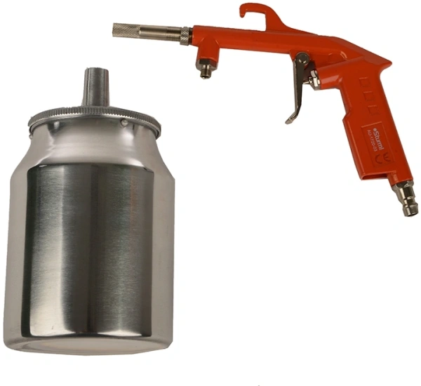 Пистолет пескоструйный Sturm! AU-1720-03 300л/мин соп.:2.5мм бак:1л серебристый