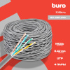 Кабель сетевой Buro UTP 4 пары cat5E solid 0.42мм Cu 305м серый