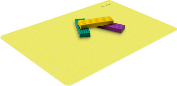 Доска для лепки Silwerhof 957007 Neon прямоугольная A4 пластик 1мм желтый