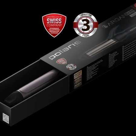 Щипцы Polaris PHS 3410TAi Argan Therapy PRO 65Вт черный макс.темп.:220С покрытие:турмалиновое (PHS 3410TAI)