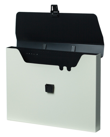 Портфель Бюрократ DeLuxe DLPP01MILK 1 отдел. A4 пластик 0.7мм молочный