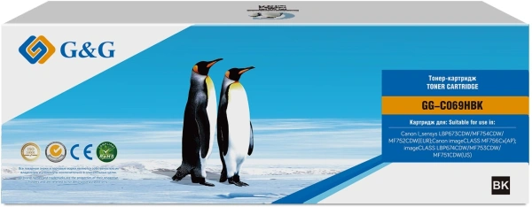 Картридж лазерный G&G GG-C069HBK 069H Black черный (7600стр.) для Canon I_sensys LBP673CDW/MF754CDW/MF752CDW(EUR)/imageCLASS MF756Cx(AP)/LBP674CDW/MF753CDW/MF751CDW(US)