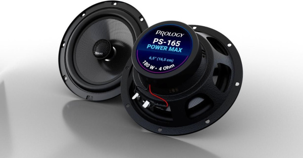 Колонки автомобильные Prology PS-165 180Вт 89дБ 4Ом 16см (6.5дюйм) (ком.:2кол.) коаксиальные двухпол
