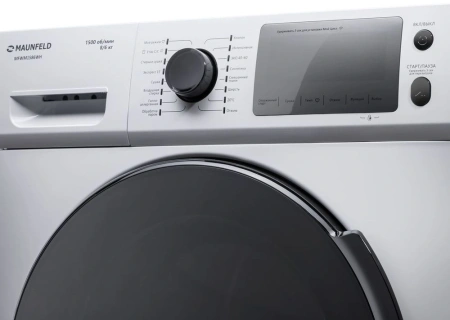 Стиральная машина Maunfeld MFWM1586WH класс: A загр.фронтальная макс.:8кг (с сушкой) белый инвертер