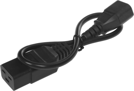Шнур питания Lanmaster LAN-PP19/14-0.5-BK C19-С14 проводник.:3x0.75мм2 0.5м 220В 10А черный