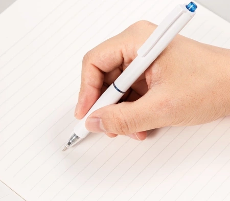 Ручка шариков. автоматическая Deli Xtream EQ42-BL белый/белый d=0.7мм син. черн. кругл. резин. манжета