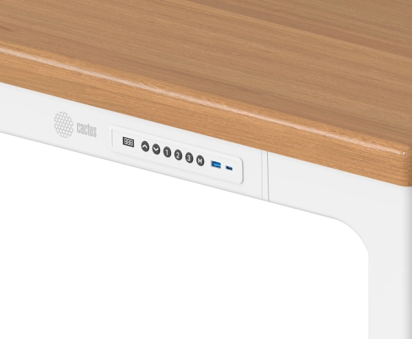 Стол для компьютера Cactus CS-ET-WWD столешница МДФ белый дуб молочный каркас белый 160x75x80см