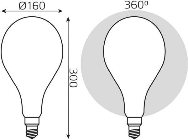 Лампа светодиодная Gauss Filament 179202210-D 10Вт цок.:E27 груша 220B 4100K св.свеч.бел.нейт. (упак.:1шт)