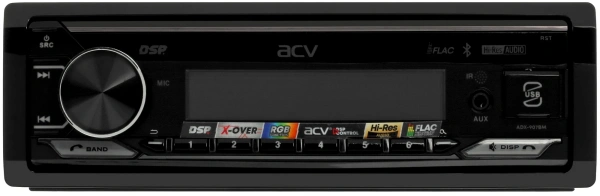Автомагнитола ACV ADX-907BM 1DIN 4x50Вт v5.0 DSP 3 ПДУ (40306)