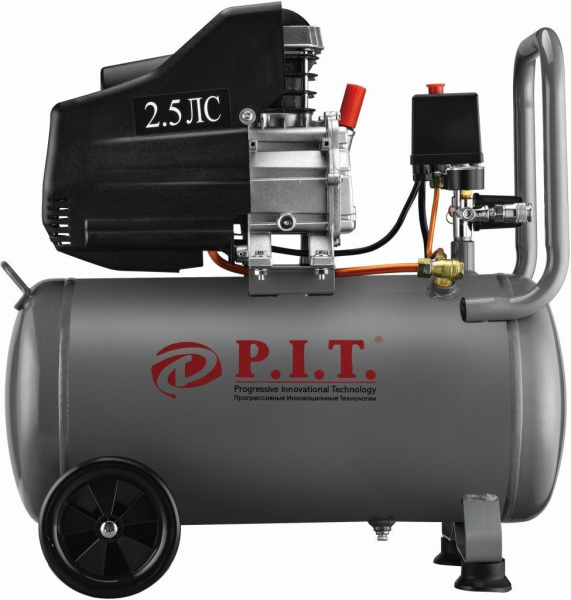 Компрессор поршневой P.I.T. PAC50-C масляный 206л/мин 50л 1800Вт серый/черный