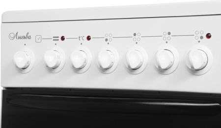 Плита Электрическая Лысьва EF4005MK00 белый/черный стеклокерамика (без крышки)