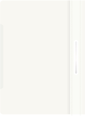 Папка-скоросшиватель Бюрократ -PS20WH A4 прозрач.верх.лист пластик белый 0.12/0.16