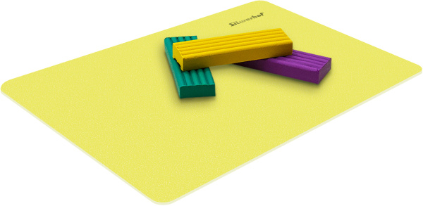 Доска для лепки Silwerhof 957006 Neon прямоугольная А5 пластик 1мм желтый