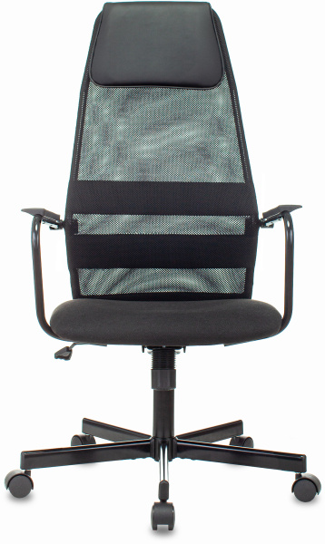 Кресло Бюрократ KB-5M черный TW-01 3C11 сетка/ткань с подголов. крестов. металл черный