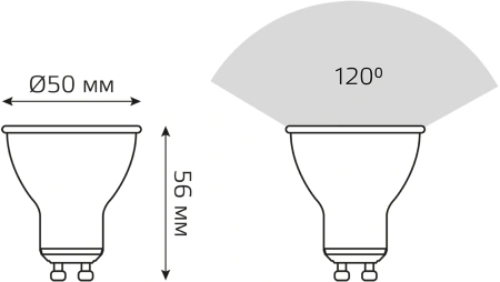 Лампа светодиодная Gauss 101506209 9Вт цок.:GU10 (упак.:10шт) рефлек. 150B св.свеч.бел.нейт. MR16