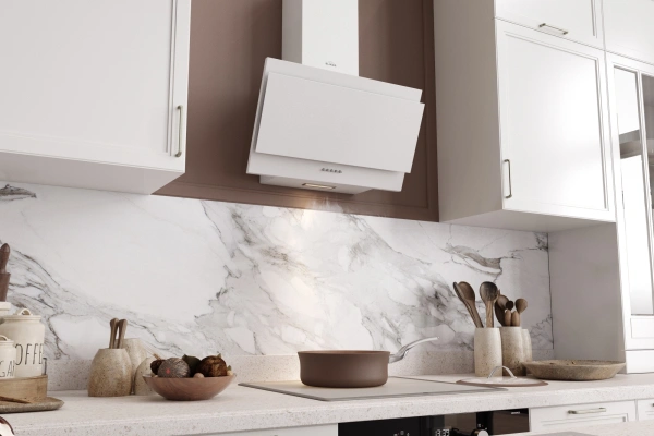 Вытяжка каминная Elikor Титан 50П-430-К3Д белый управление: кнопочное