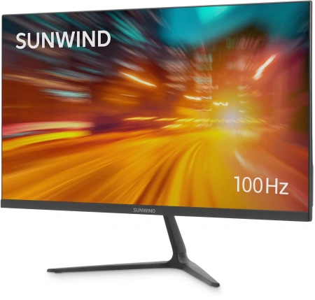 Монитор SunWind 21.5" SM-22FV222 VA FHD чер 5ms HDMI VGA 100Hz 250cd Ex