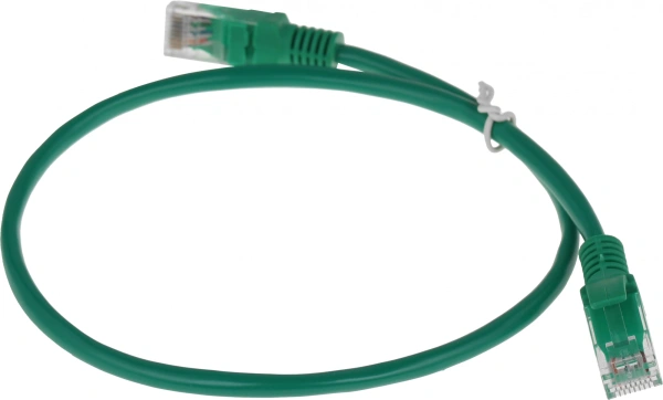Патч-корд PP12-0.5M/G 1000G UTP 4 пары cat5E CCA molded 0.5м зеленый RJ-45 (m)-RJ-45 (m)
