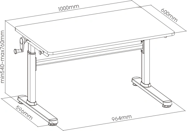 Стол детский Cactus CS-KD-LBL столешница МДФ голубой 100x80x60см