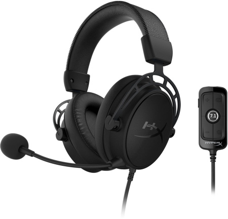 Наушники с микрофоном HyperX Cloud Alpha S Blackout (HX-HSCAS-BK) черный 1м мониторные оголовье (4P5L2AA)