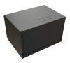 Шкаф коммутационный WRline (WR-TW-0666-GP-RAL9004) настенный 6U 600x600мм пер.дв.стекл 2 бок.пан. направл.под винты 60кг черный 500мм 367мм IP20 сталь