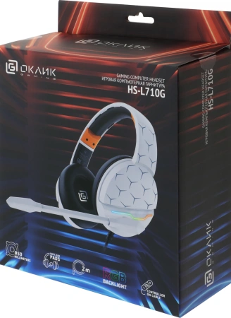 Наушники с микрофоном Оклик HS-L710G черный мониторные (1978693)